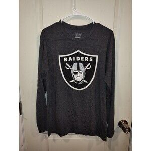 Fanatics Men's Las Vegas Raiders Long Sleeve Shirt Charcoal Gray Medium